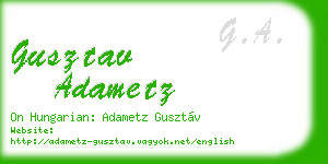 gusztav adametz business card
